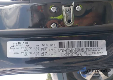 2019 Jeep Cherokee Limited 4X4 z USA, uszkodzony, nr VIN 1C4PJMDX2KD423507